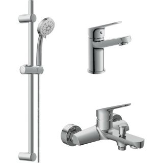 Набор смесителей Cersanit 64508 Flavis 3 в 1 для раковины и ванны